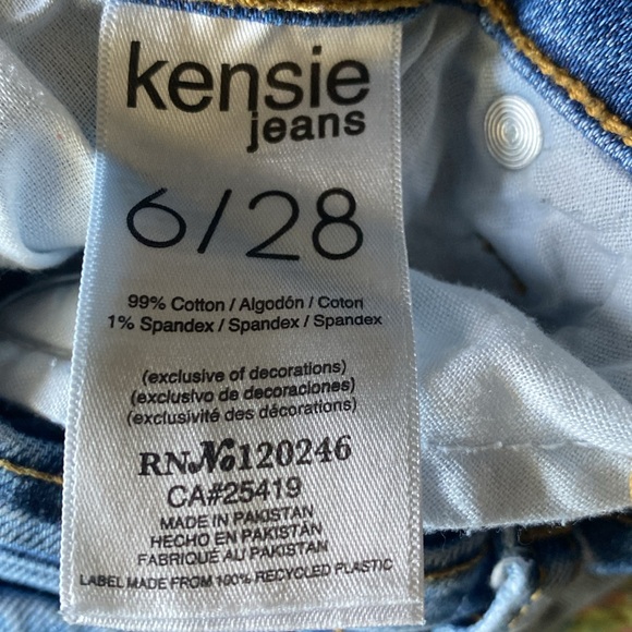 Kensie Classic Blue Jean Shorts Size 6 / 28 - Picture 3 of 6